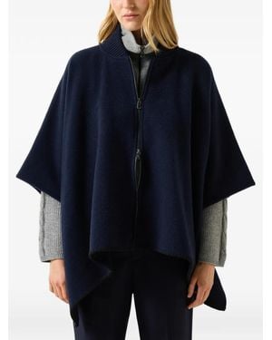 Bogner Nellie Wool Cape - Blue