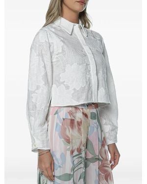 Ted Baker Luinna Cropped Shirt - Gray