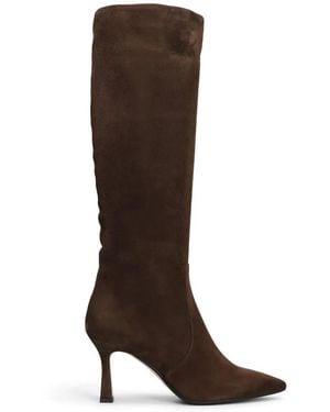 The Seller Pointed-Toe Knee-High Boots - Brown