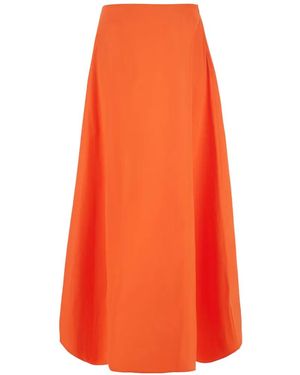 Tagliatore Gonna Lunga Svasata A Trapezio - Arancione