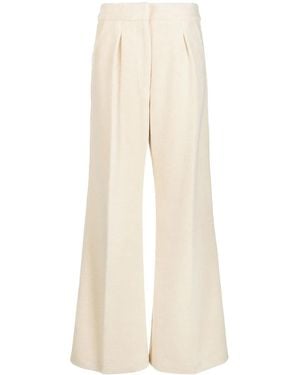 Jacquemus Wide-Leg Flared Trousers - Natural