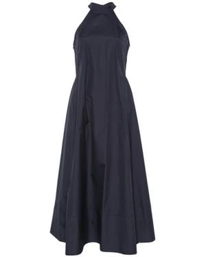 Pennyblack Halterneck Back-Tie Midi Dress - Blue