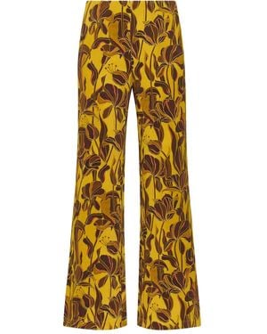 Maliparmi Lily's Ballet Floral Trousers - Yellow