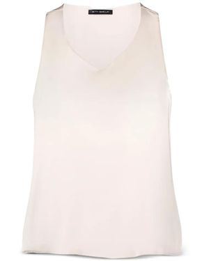 Betty Barclay Layered Satin-Finish Blouse - White