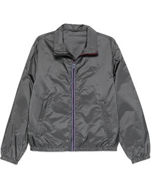 Prada Zip-up Logo Jacket - Grey