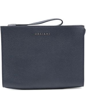 Orciani New Prestige zip clutch bag - Blau