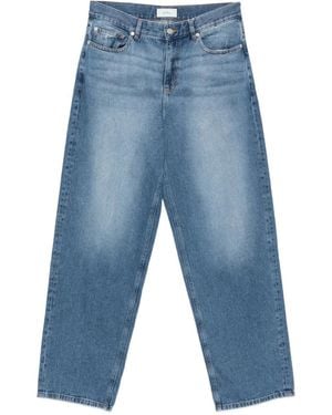 Les Deux Vaqueros Anchos Con Efecto Descolorido - Azul