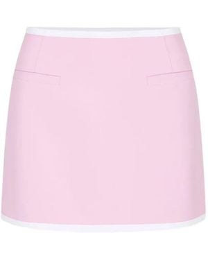 Iceberg Contrasting-Edges Mini Skirt - Pink