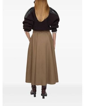 Burberry Midirock in A-Linie - Braun