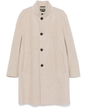 ZEGNA カシミア コート - ナチュラル