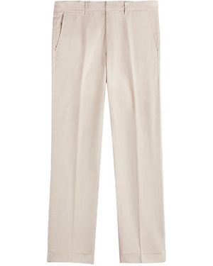 Fay Rolled-Hems Capri Classic Trousers - White