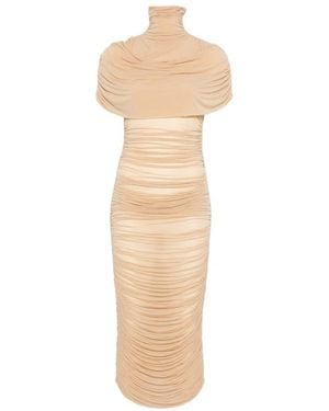 Magda Butrym Cape-Effect Draped Midi Dress - White