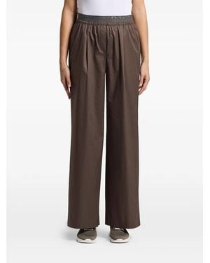 Peserico Logo-Waistband Trousers - Brown