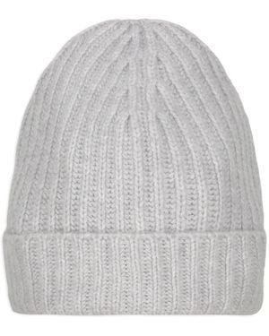 Malo Ribbed-Knit Cashmere Beanie Hat - Grey
