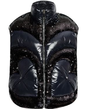 Khrisjoy Sequin-Embellished Puffer Gilet - Black