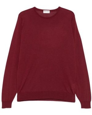 John Smedley Crew Neck Jumper - Red