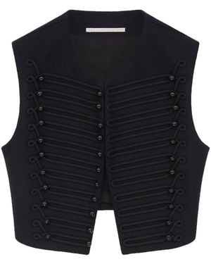 Stella McCartney Chaleco Corto Con Diseño Trenzado - Azul