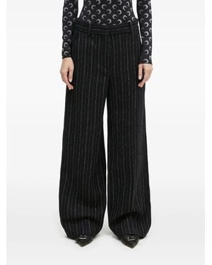 KENZO Pinstripe Palazzo Trousers - Black