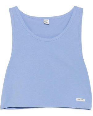 Sporty & Rich Cropped Tank Top - Blue