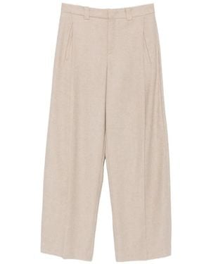 DRYKORN Pressed-Crease Wide-Leg Trousers - White