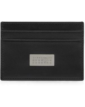 MM6 by Maison Margiela Leather Card Holder - Black