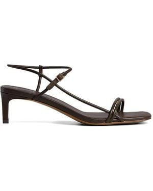 12 STOREEZ Sandales En Cuir À Brides - Blanc