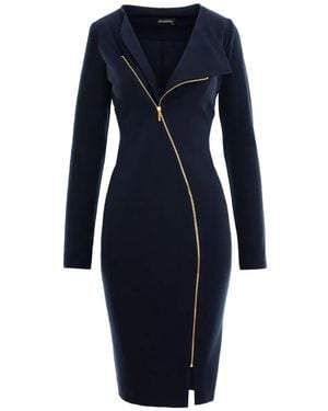 ROSERRY Vestido Midi Chelsea Asimétrico - Azul