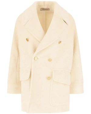 Tagliatore Lilliane Double-Breasted Coat - Natural