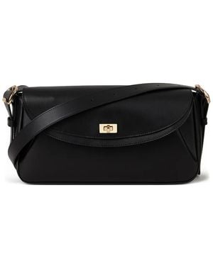 Sandro Schultertasche Aus Leder - Schwarz