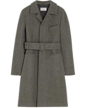 Lemaire Cappotto Sartoriale Con Cintura - Grigio