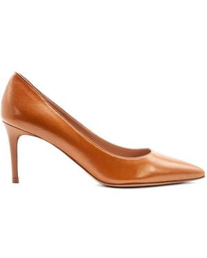 Festamilano Pointed-Toe Leather Court Shoes - Brown