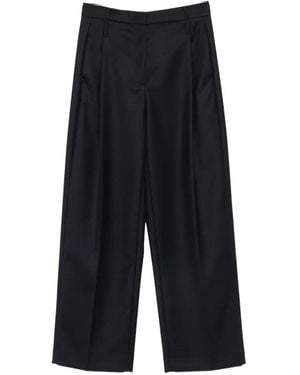 Tela Pleated Wide-Leg Pants - White