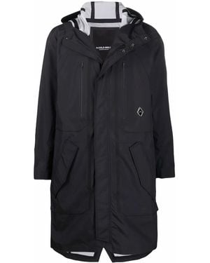 A_COLD_WALL* System Logo-Print Parka Coat - Black