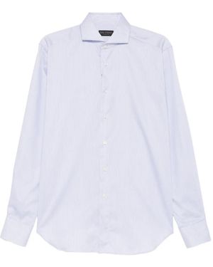 Dell'Oglio Striped Button Shirt - White