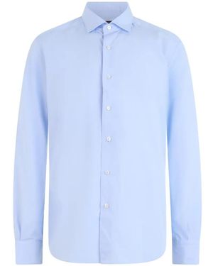 Slowear Long-Sleeve Spread-Collar Shirt - Blue