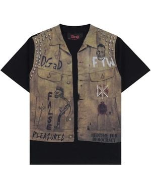 Pleasures Vest-Print Heavyweight T-Shirt - Black