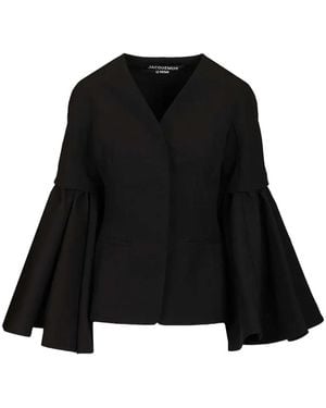 Jacquemus Blazer With Flared Sleeves - Black