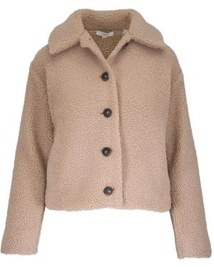 Vince Collared Sherpa Jacket - Natural