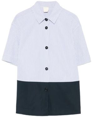 Aspesi Striped-Pattern Shirt - White