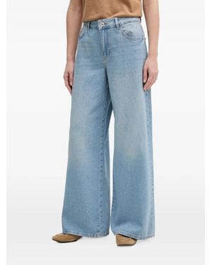 Mos Mosh Mmnorlan Esma Jeans Met Wijde Pijpen - Blauw