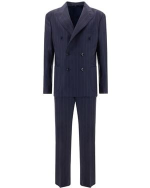 Gi Capri ストライプ スーツ - ブルー
