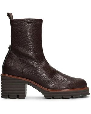 Pedro Miralles Grained-Leather Ankle Boots - Brown