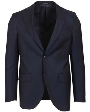 Al Duca d'Aosta Wool Single-Breasted Blazer - Blue