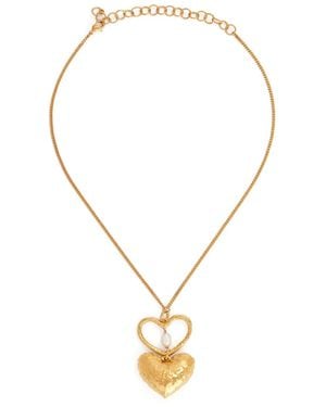 Nina Ricci Double Heart Halskette - Mettallic