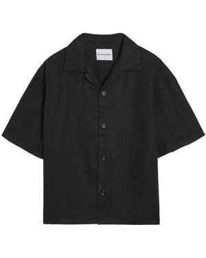 MKI Miyuki-Zoku Linen Camp-Collar Shirt - Black