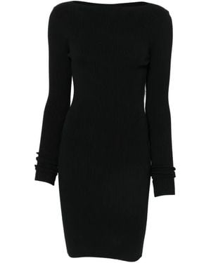 Rick Owens Cut-Out Ribbed Mini Dress - Black