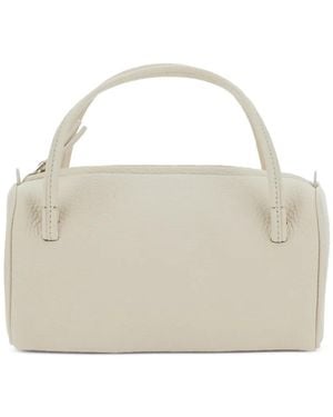 NOTHING WRITTEN Loaf Bread Leather Tote Bag - White