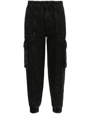Juun.J Jean Fuselé À Poches Cargo - Noir