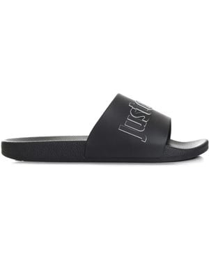 Just Cavalli Logo Detail Sandals - White