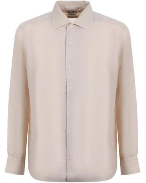 MC2 Saint Barth Pamplona Button-Up Curved-Hem Shirt - White